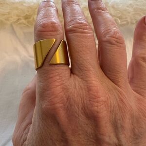 Gold Geometric Ring